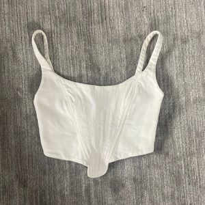Zara White Denim Corset